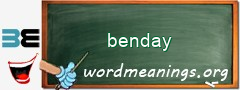 WordMeaning blackboard for benday